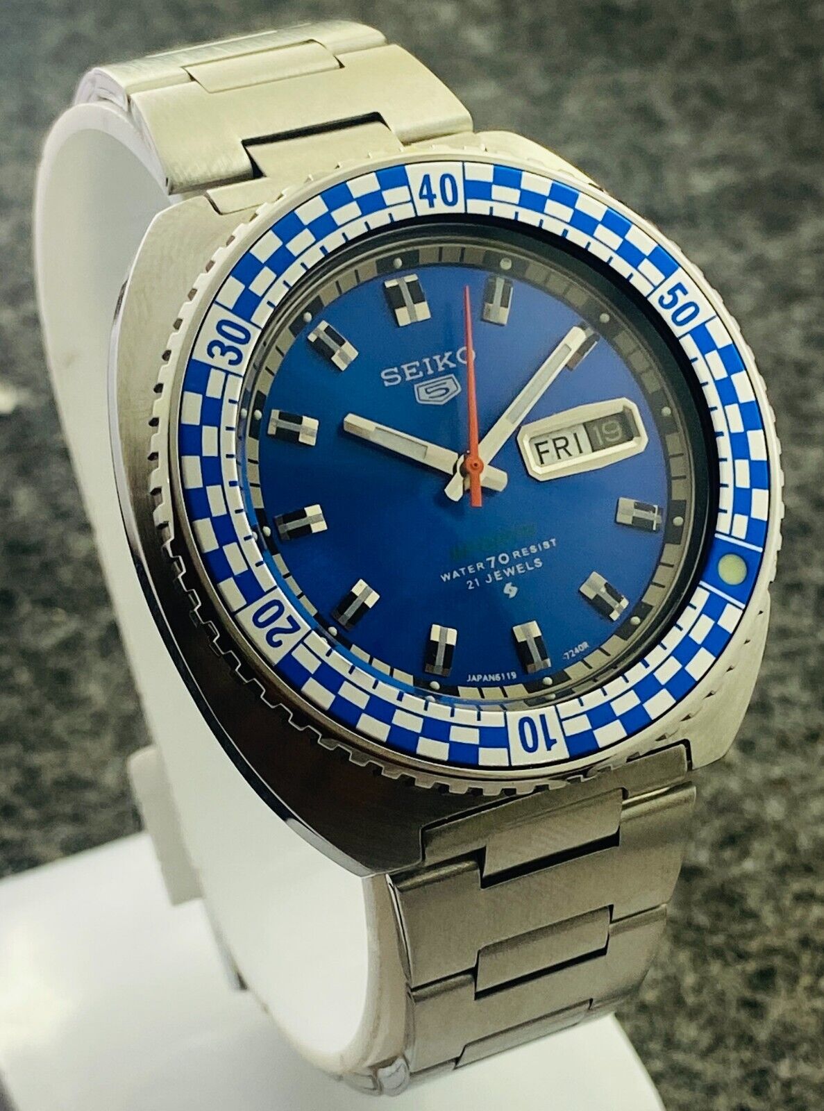 Vintage Seiko Rally Diver Automatic 6119-7173 Men's Watch Japan