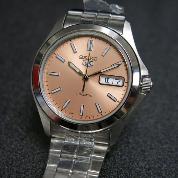For sale Seiko 5 with rare SNXA11 Salmon dial brand new with box |  WatchCharts