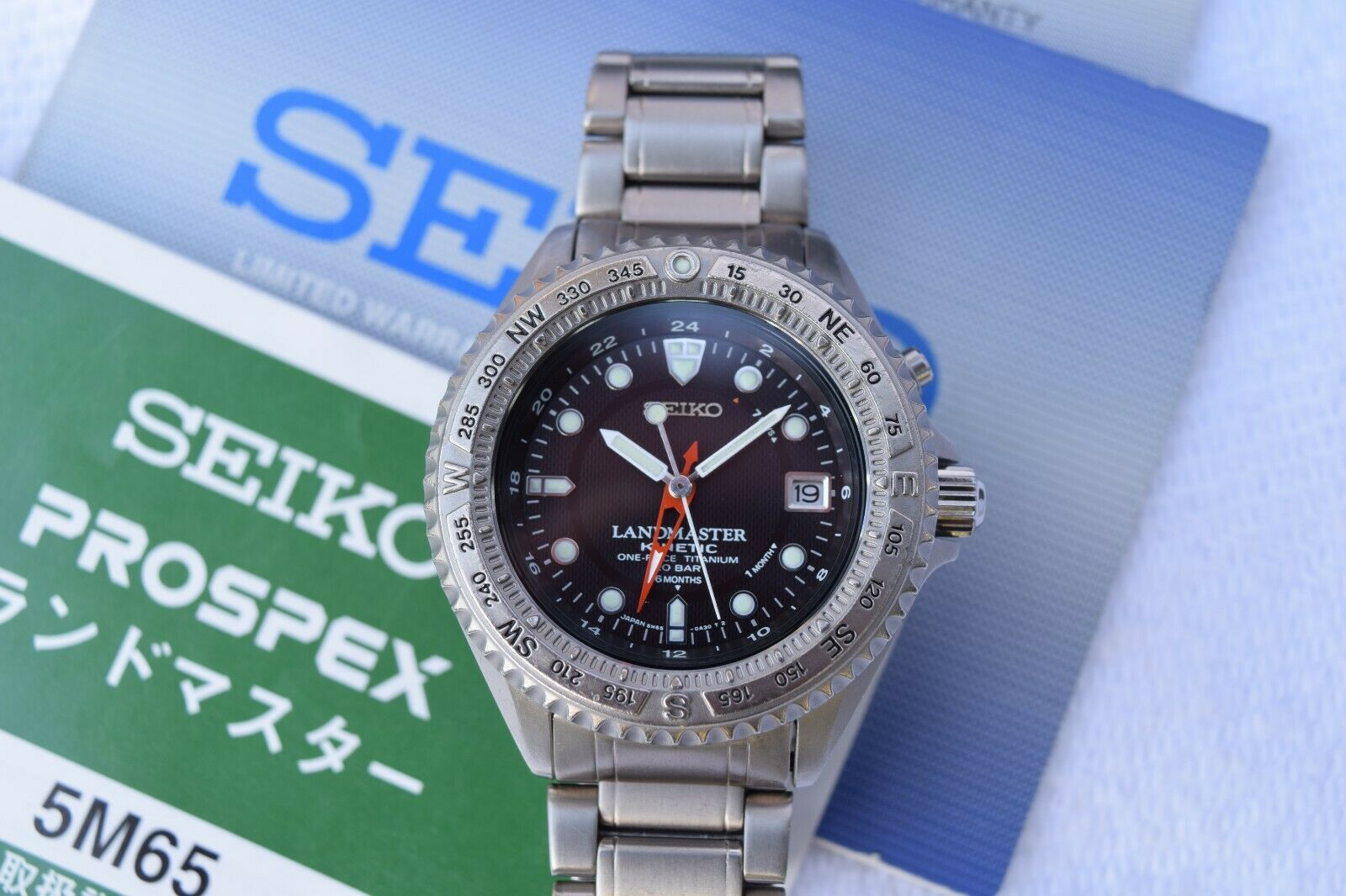 Seiko Prospex Landmaster Kinetic Watch SBDW005 Titanium 5m65-0A20