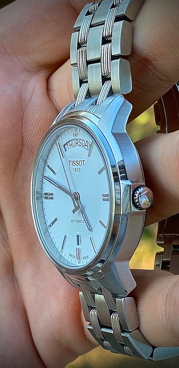 t classic automatic iii day date men's watch