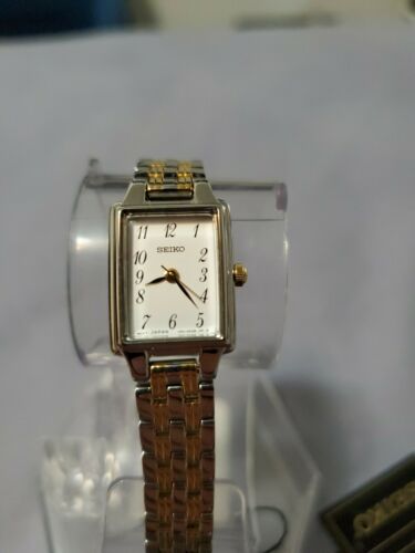 NEW Seiko SXGL61 Women s White Dial Dress Two Tone Stainless