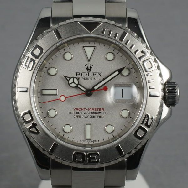 Rolex Platinum and Stainless Steel YachtMaster Ref 16622 WatchCharts
