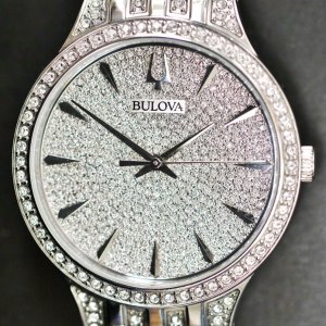 Bulova Phantom Pave Swarovski Crystals All Stainless Steel  display picture 2