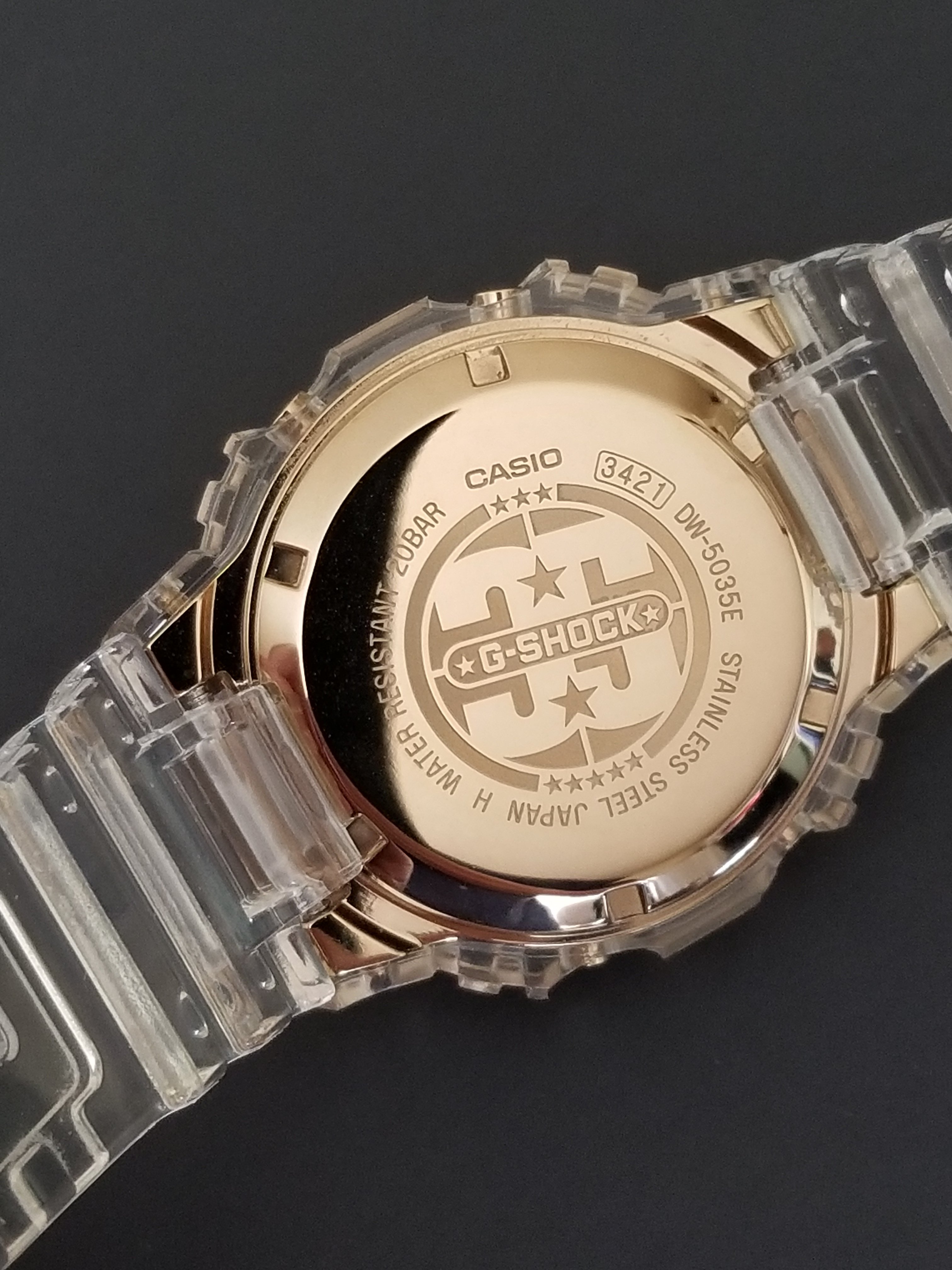 Casio G-Shock Glacier Gold 35th Anniversary DW-5035E-7 Clear Semi