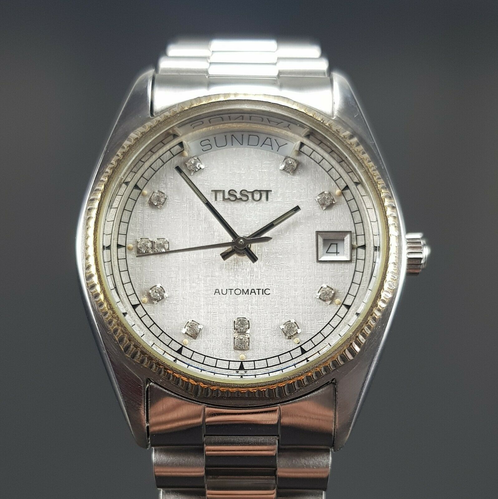 Tissot Seastar President 1972 25J Diamond Accent Mens Automatic