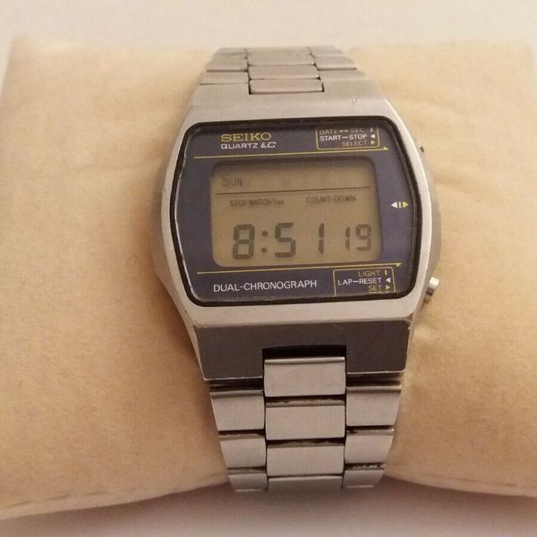 seiko dual chronograph quartz lc lcd digital mens watch 0138 5000 vintage old 78 WatchCharts Marketplace