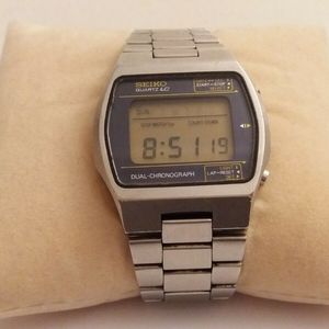 seiko dual chronograph quartz lc lcd digital mens watch 0138 5000 vintage  old 78 | WatchCharts