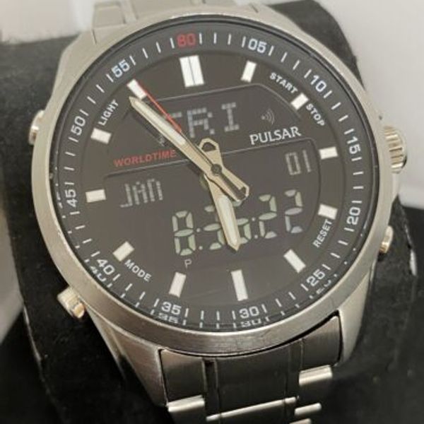 Pulsar By Seiko Gents World Time Dual Analogue/Digital Watch (N021