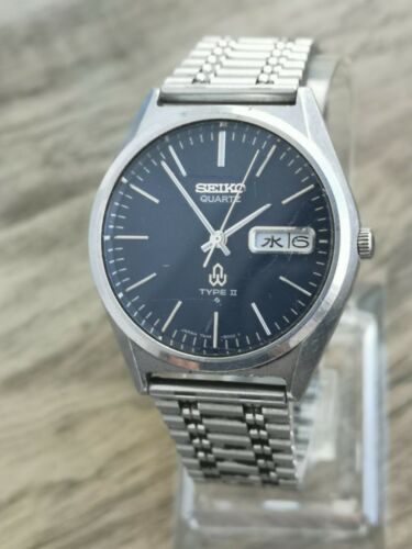 Seiko 7546 8000 quartz Type II working new battery wristwatch from