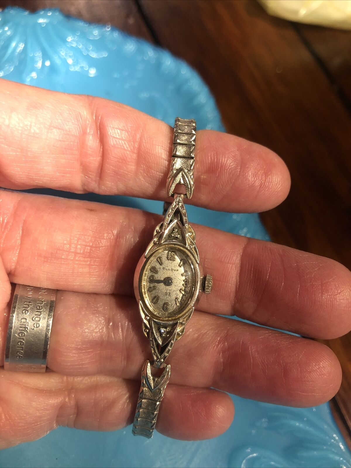 Vintage 10K Rolled Gold & Diamond BULOVA M4 Wrist Watch