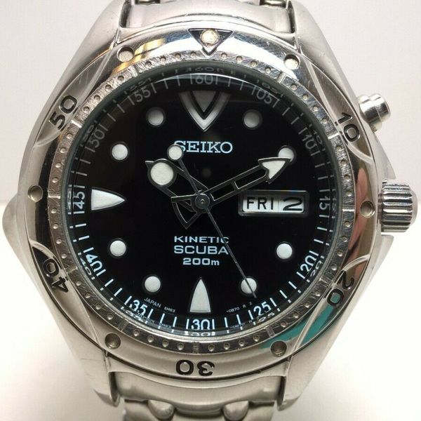 Rare Seiko Prospex Scuba 200m Pippin SBCZ001 5M63-0B60 Kinetic Diver ...