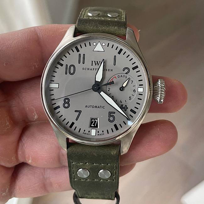 Iwc big pilot outlet white dial