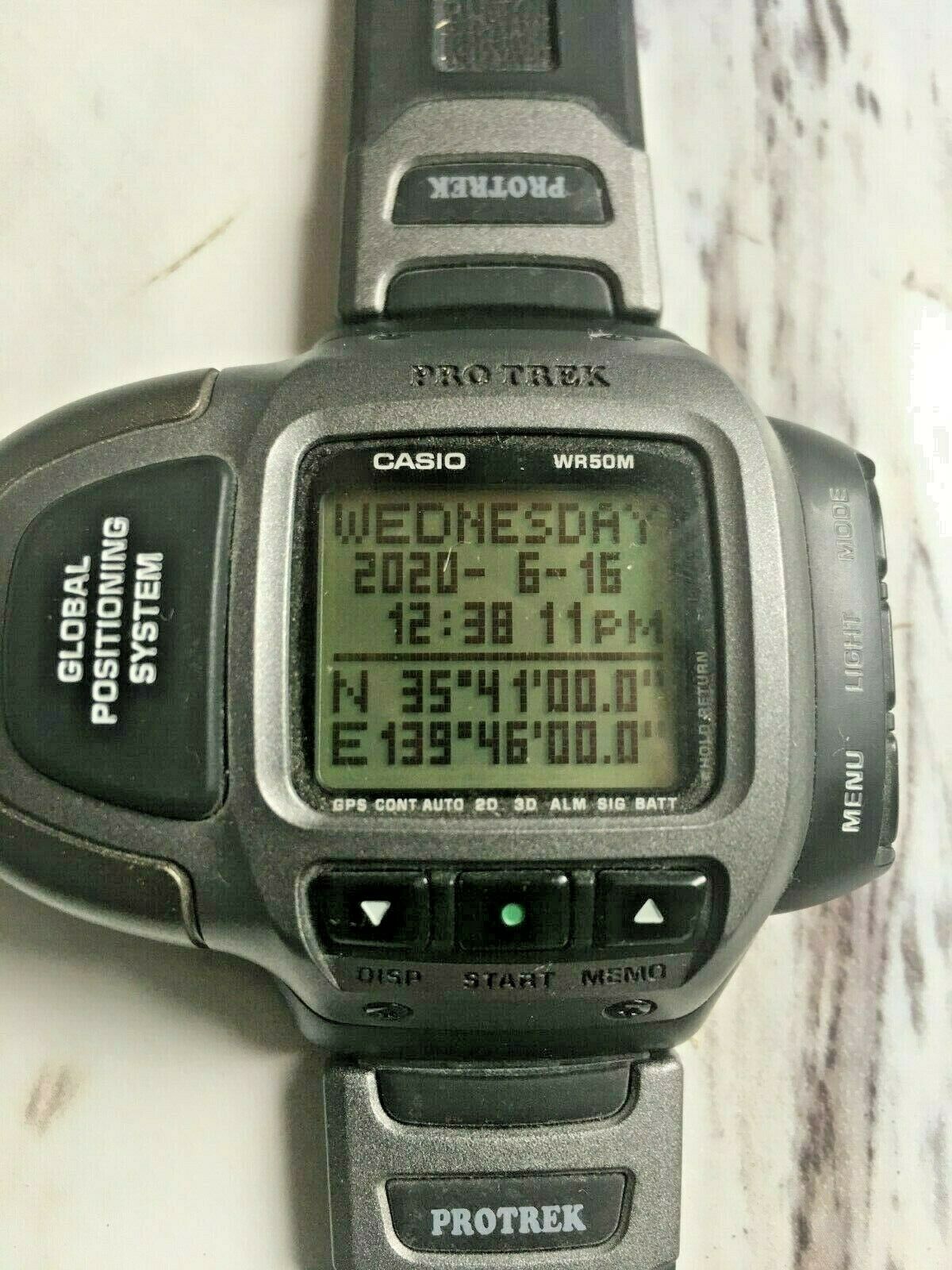 Rare CASIO Pro Trek GPS PRT-2GP Satellite Navi Digital Smart