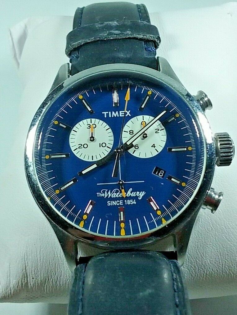 Timex waterbury chronograph outlet blue