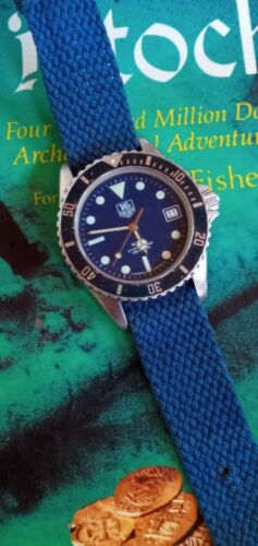 Tag Heuer 980.613N/1 Professional Diver 1000 Watch Vintage Blue Dial ...