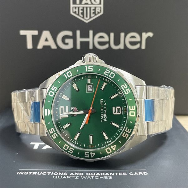 TAG Heuer Formula 1 Green Dial 43mm Men's Quartz Steel Watch