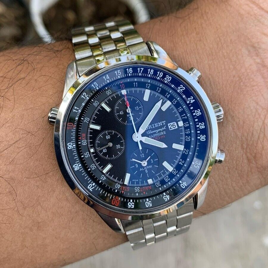 Orient chronograph sapphire on sale 100m