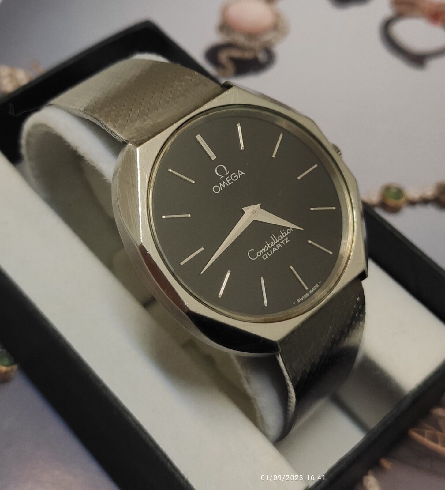 VINTAGE OMEGA CONSTELLATION QUARTZ BLACK DIAL CAL. 191.0012 | WatchCharts  Marketplace