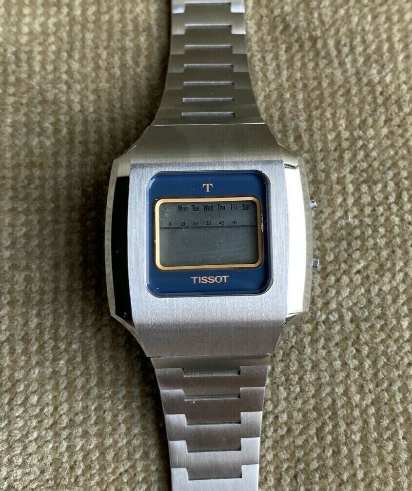 Tissot LCD Digital Watch steel 37 mm 1978 nos DEFEKT WatchCharts