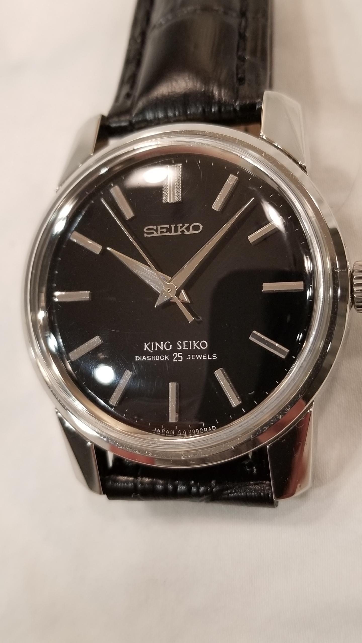 FS: King Seiko KS Diashock 44-9990, Manual Wind, Black Dial