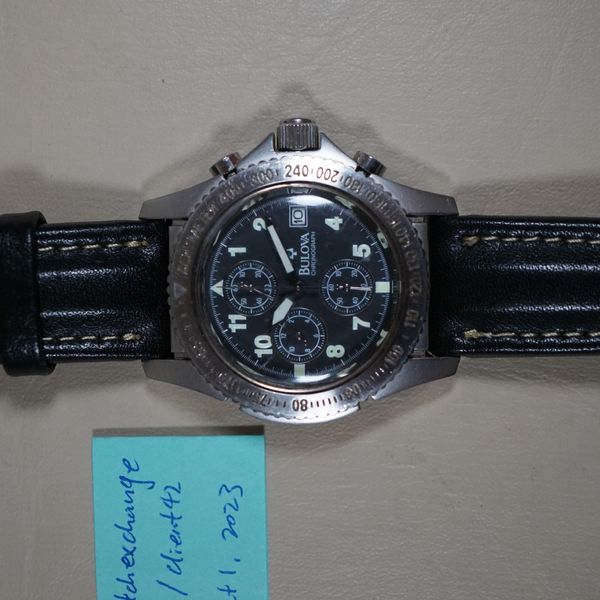 [WTS] Bulova 46141 Military Chronograph Tachymeter Black Dial Quartz ...