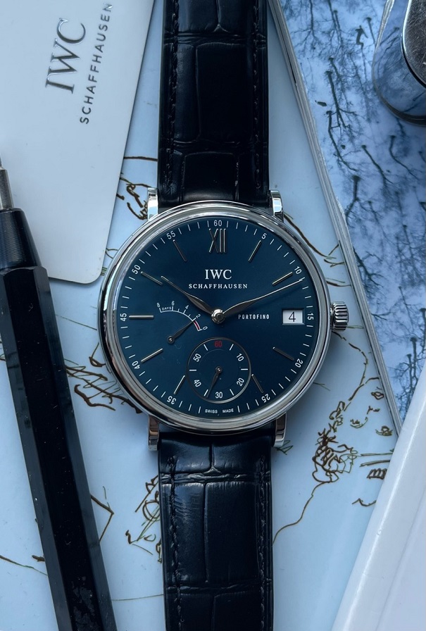 FS IWC Portofino Blue Dial Hand Wound Eight Days 45mm IW510106