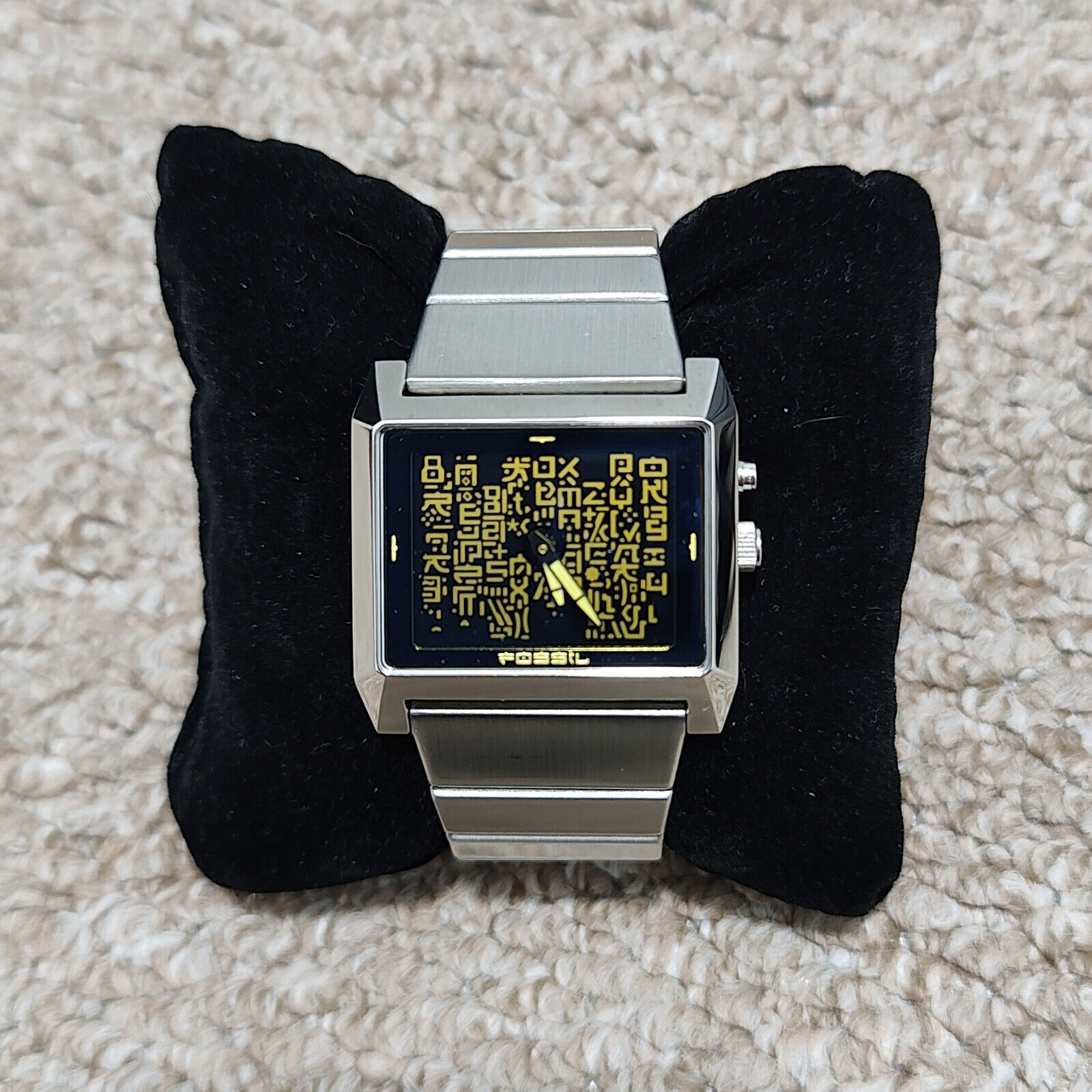 RARE Mens Fossil Big Tic Metamorphix Animated Matrix Code Watch JR