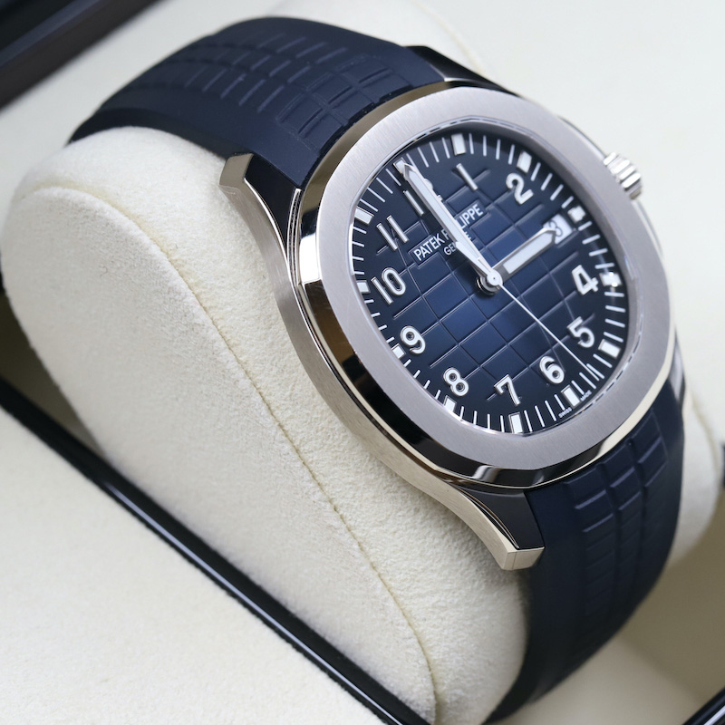 Fs Patek Philippe 5168g Aquanaut White Gold Blue Dial Watchcharts