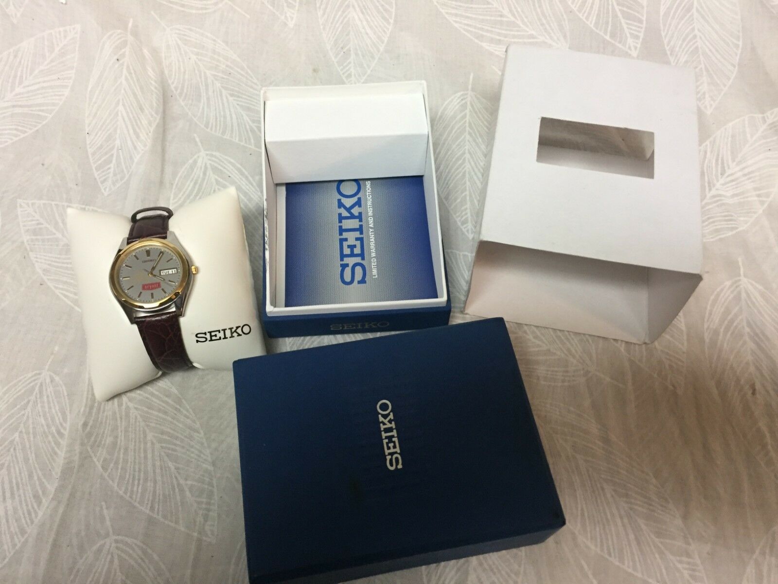 Seiko Watch SGF578 Brown Leather Strap New in Box | WatchCharts