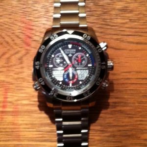 【稼働】CITIZEN PROMASTER 腕時計 JR4045-57E Men's Citizen Promaster Chronograph Chrono Watch JR4045-57E