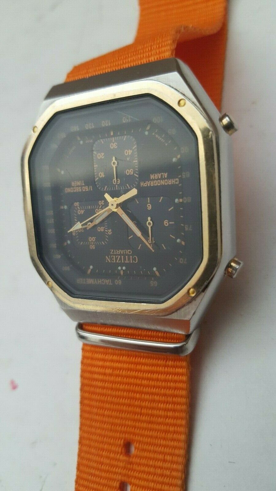 VTG Citizen 3530 - 351096 TA Chronograph Alarm Men's Watch 80's 