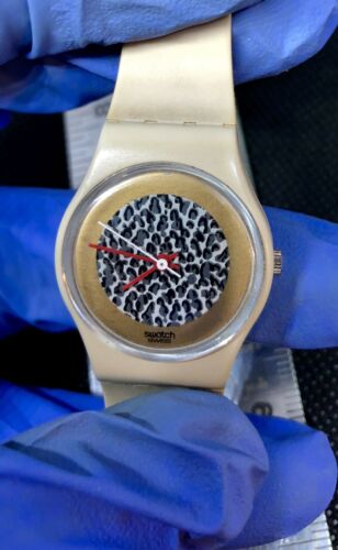 Swatch sale leopard watch