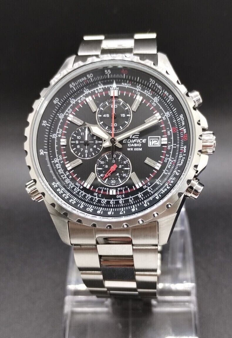 Casio Edifice EF527 4369 2017 Chronograph Stainless Steel Men s Watch Clean WatchCharts Marketplace