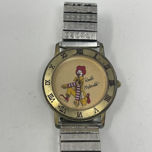 McDonald's 時計 Vintage Ronald McDonald Watch Japan Movt Gold plated