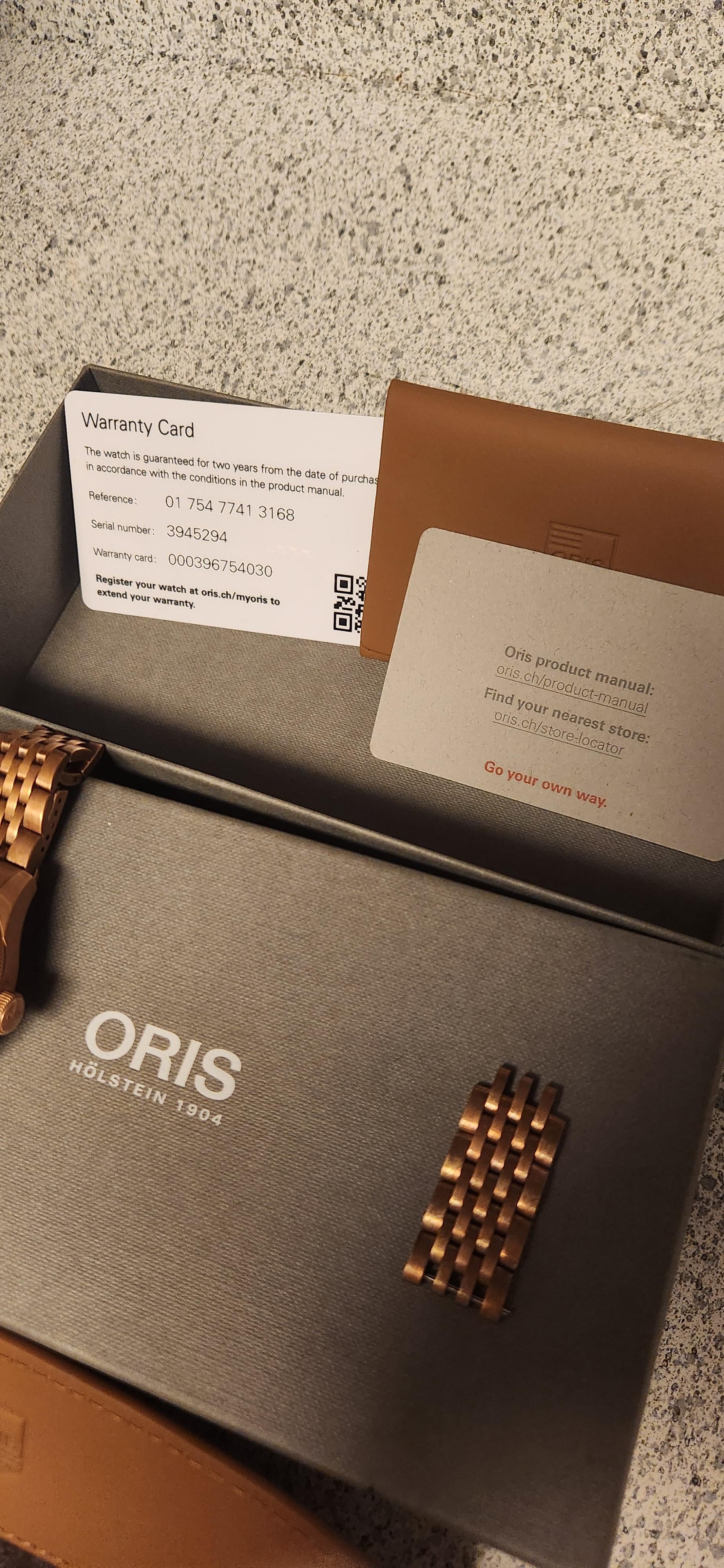 WTS Oris Big Crown Pointer Date Bronze Red Dial B P WatchCharts