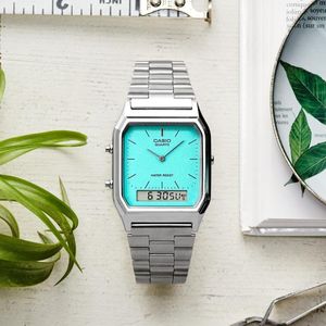 Casio Classic AQ-230A-2A2 Turquoise Blue Retro Digital Analog