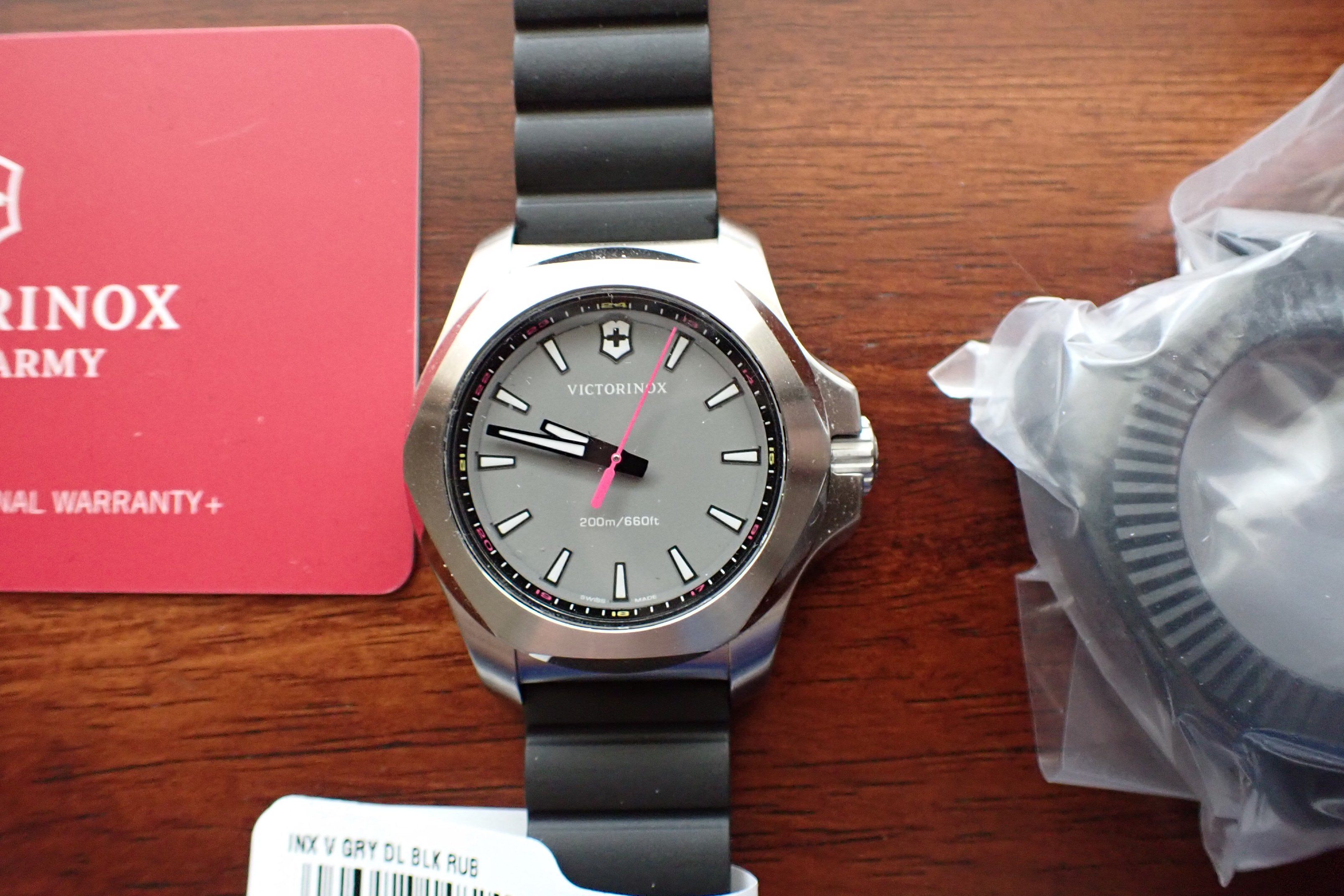 125 USD] FS Victorinox Swiss Army Women's Watch I.N.O.X. V Grey