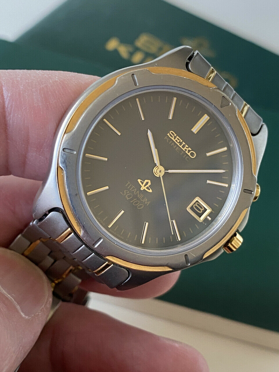 Gents SEIKO KINETIC Watch Titanium SQ100 - for REPAIR ( requires new  Capacitor ) | WatchCharts