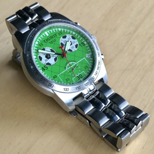 Rare TISSOT PR CHRONOFOOT Green Dial Soccer Edition Chronograph