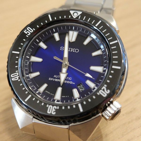 Men's Seiko Prospex Transocean SBDC047 Diver Dark Blue Dial Auto Made ...