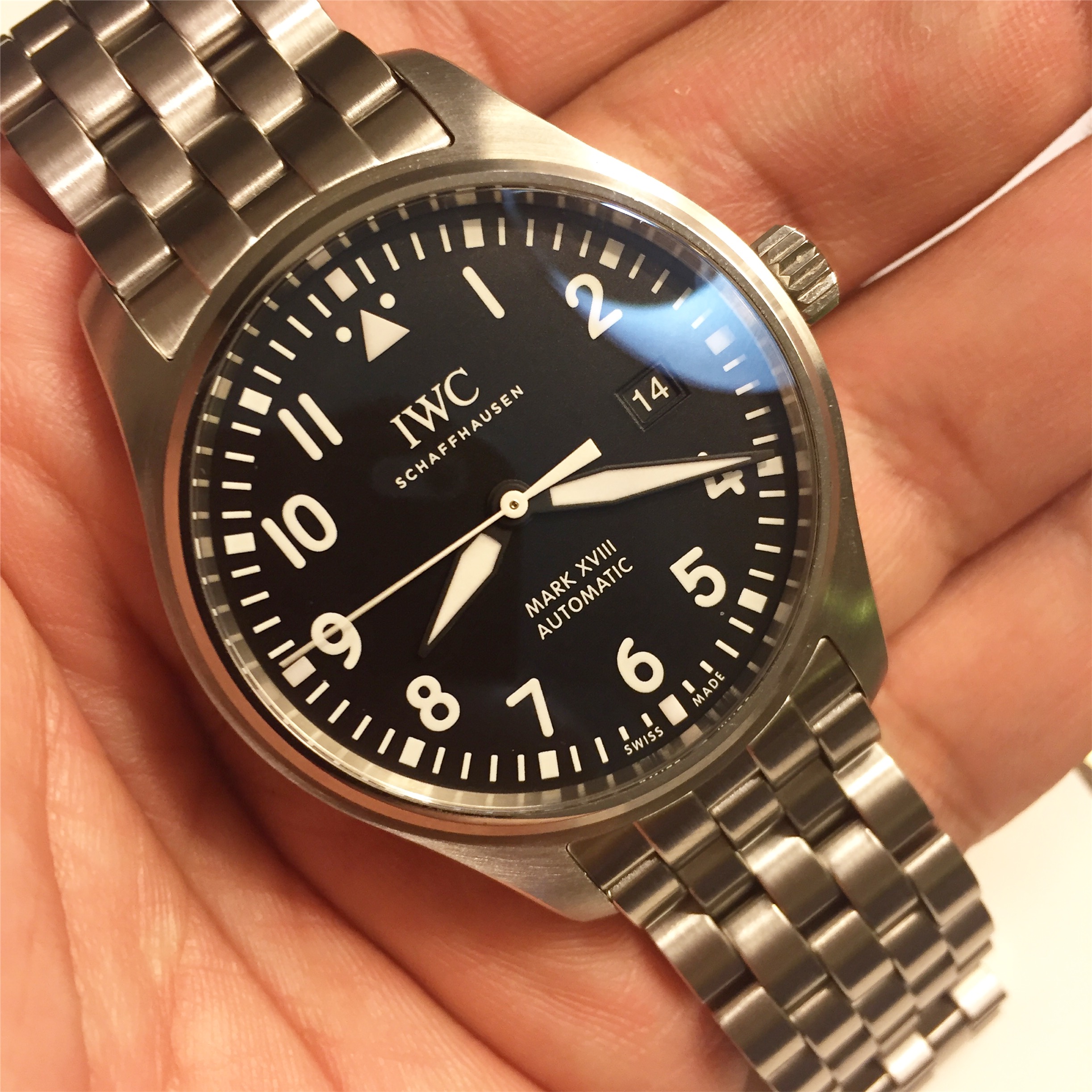 FS: IWC Mark 18 XVIII IW327001 on bracelet | WatchCharts Marketplace