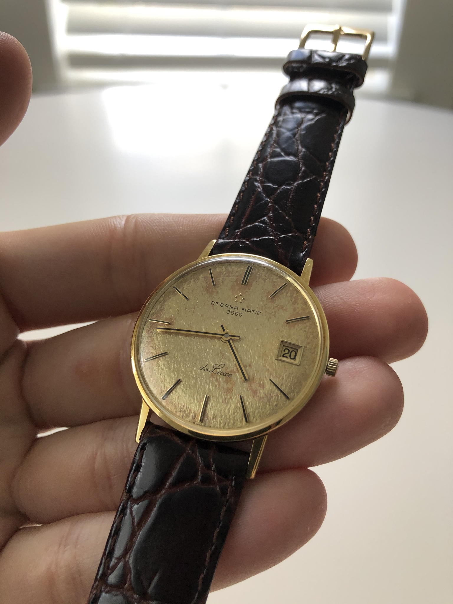 Eterna matic 3000 deluxe gold outlet watch