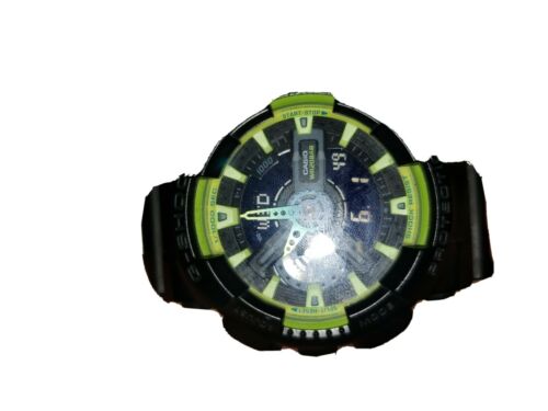 CASIO G SHOCK GA-110 LY W.R. 20 BAR #5146 BLACK and Lime green