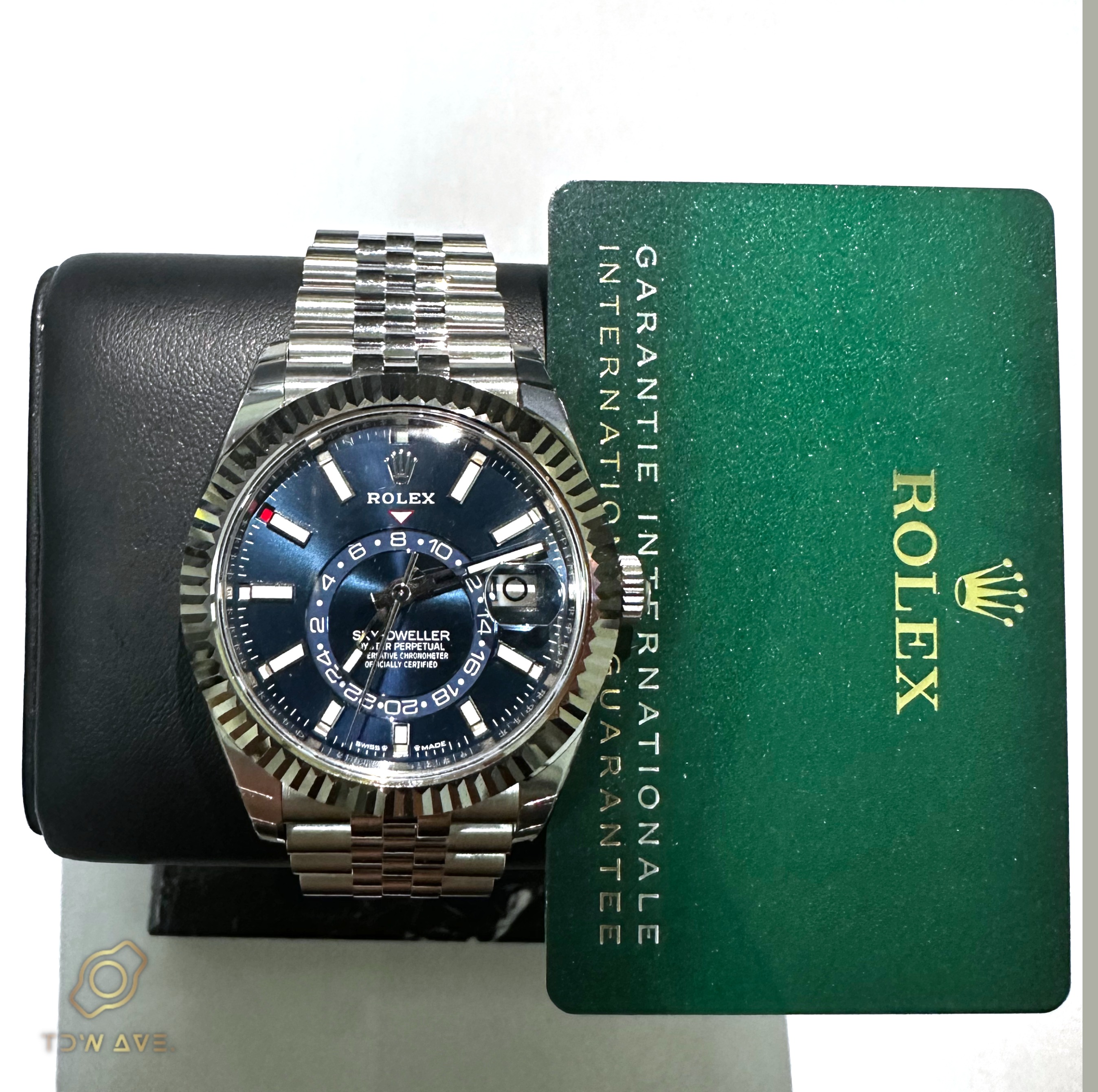 Rolex sky dweller store blue dial for sale