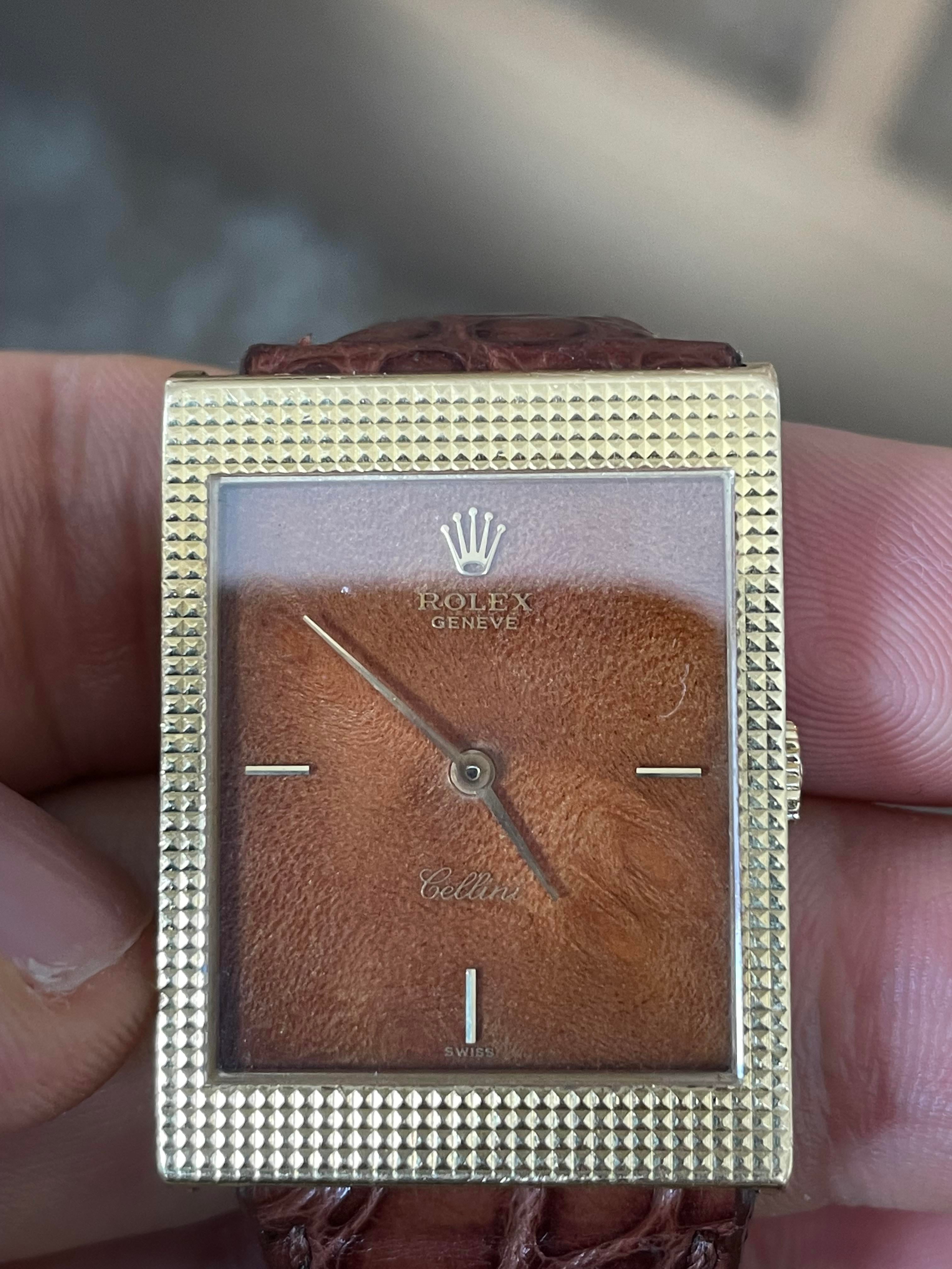 WTS Rolex Cellini 4127 8 MADRONA MARKERS Y 18 Carat Yellow Gold