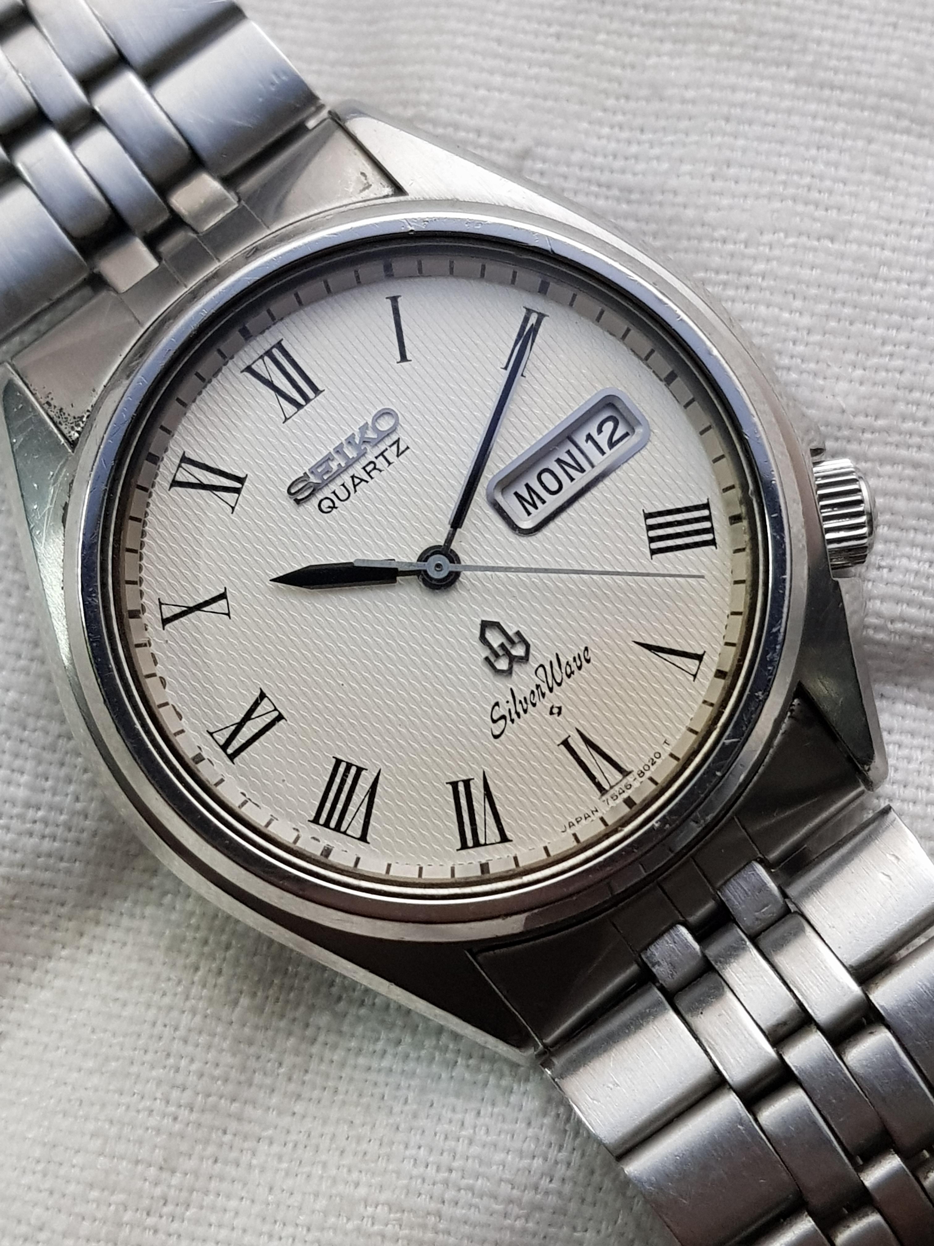 新品電池/稼働 SEIKO シルバーウェーブ 7546-8010 QZ メンズ SEIKO