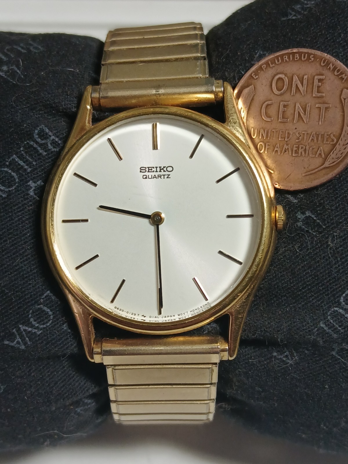 Vintage Seiko rare 8620-0019 Mens Formal Gold Tone Quartz Watch