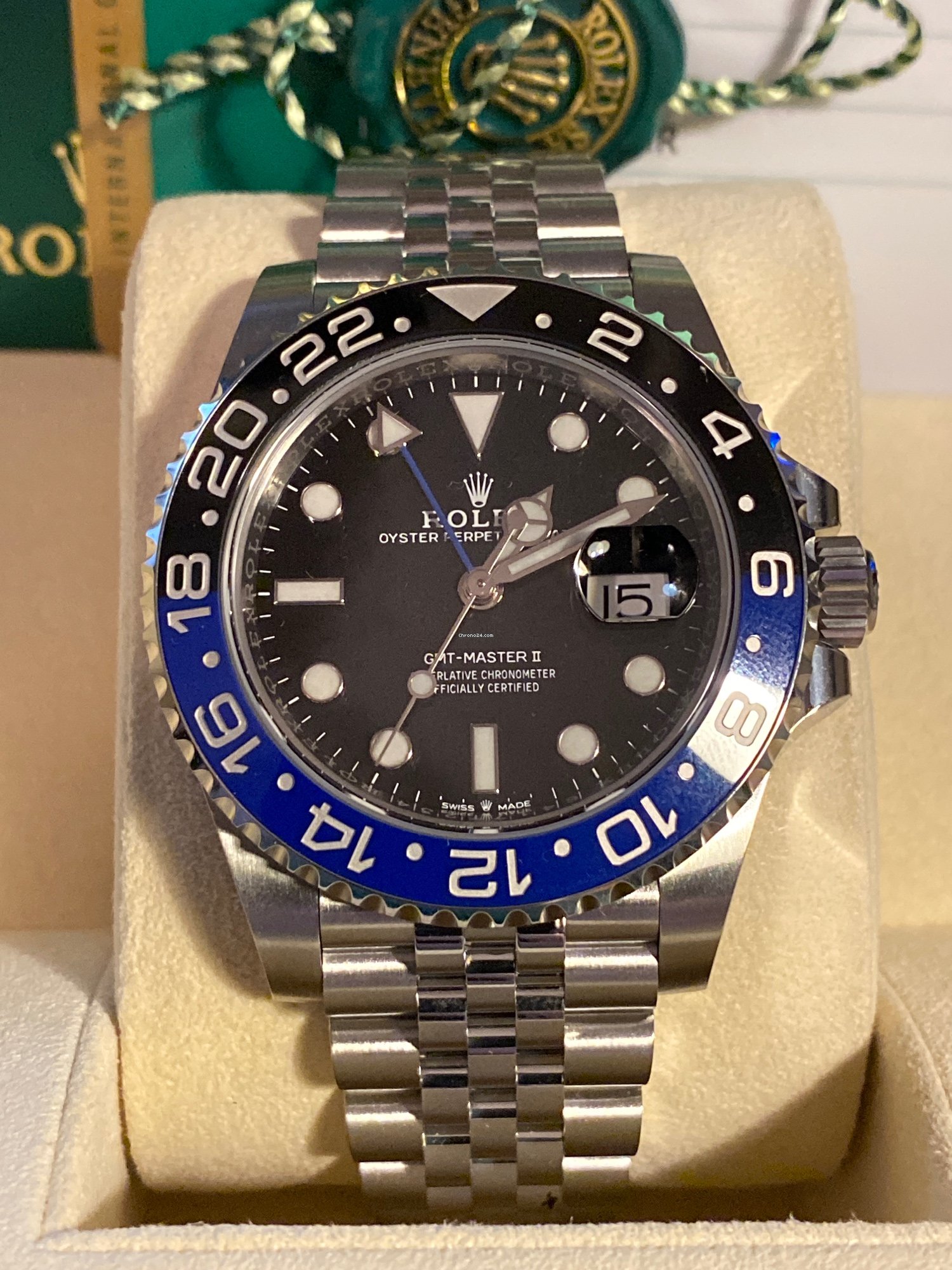 FSOT BNIB Rolex 126710BLNR GMT Master Jubilee Batman Complete