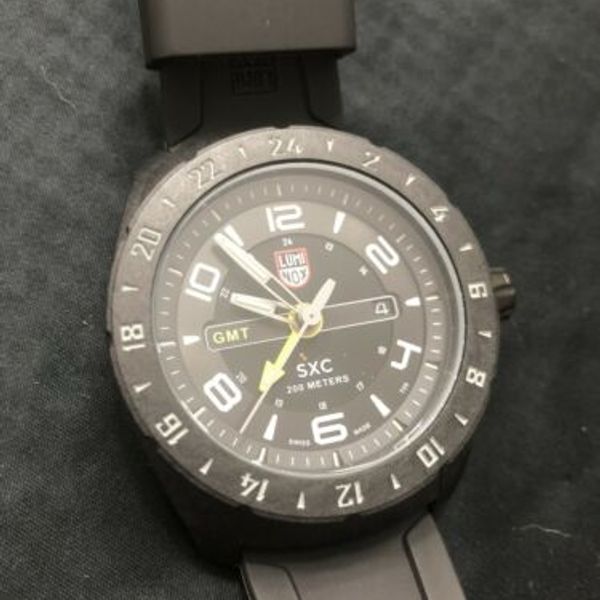 LUMINOX SPACE SERIES SXC XCOR GMT 5020 Carbon Case Yellow Hands w
