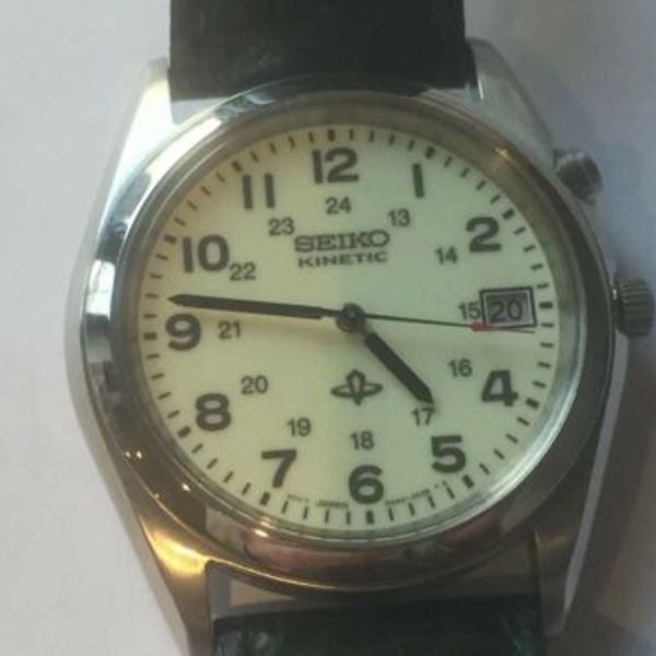 SEIKO Kinetic Watch Military Style 5M42-0a30 Good Condition Available  Worldwide | WatchCharts